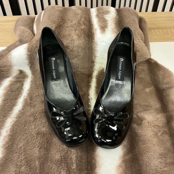 Etienne Aigner Black  Calvin Patent Leather Loafers 8.5M - Picture 1 of 8